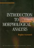 Okładka książki Introduction to morphological analysis