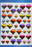 Okładka książki Naklejki folia 3D - Serca