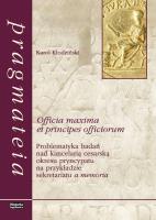 Officia maxima et principes officiorum. Autor: Kłodziński Karol. SmakLiter.pl Okładka książki Officia maxima et principes officiorum