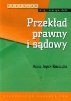 Okładka książki Przekład prawny i sądowy