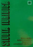 Opakowanie Studia Iuridica tom 55 Wina i kara