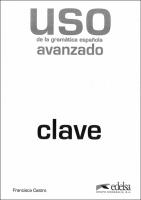 Okładka książki Uso de la gramatica avanzado klucz