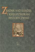 Opakowanie Z badań nad ksiażką i księgozbiorami historycznymi tom 5
