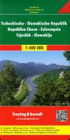 Czechy Słowacja mapa drogowa 1:400 000. Autor: Opracowanie zbiorowe. SmakLiter.pl Okładka książki Czechy Słowacja mapa drogowa 1:400 000
