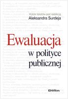 Okładka książki Ewaluacja w polityce publicznej DIFIN