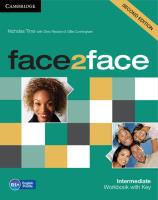 Okładka książki face2face 2ed Intermediate Workbook with key
