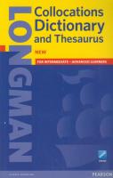 Longman Collocations Dicionary and Thesaurus + online code. Autor: praca zbiorowa. SmakLiter.pl Okładka książki Longman Collocations Dicionary and Thesaurus + online code