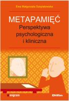 Okładka książki Metapamięć. Perpektywa psych. i kliniczna DIFIN