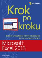 Microsoft Excel 2013. Krok po kroku. Autor: Frye Curtis D.. SmakLiter.pl Okładka książki Microsoft Excel 2013. Krok po kroku