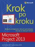 Microsoft Project 2013. Krok po kroku. Autor: Chatfield Carl, Johnson Timothy. SmakLiter.pl Okładka książki Microsoft Project 2013. Krok po kroku