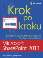 Microsoft SharePoint 2013 Krok po kroku. Autor: Londer Olga M. Coventry Penelope. SmakLiter.pl Okładka książki Microsoft SharePoint 2013 Krok po kroku