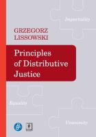 Principles of Didtributive Justice. Autor: Lissowski Grzegorz. SmakLiter.pl Okładka książki Principles of Didtributive Justice