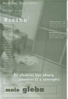 Rzeźba. Autor: Szpindler Andrzej. SmakLiter.pl Okładka książki Rzeźba