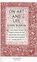 On Art and Life. Autor: Ruskin John. SmakLiter.pl Okładka książki On Art and Life
