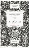 On Friendship. Autor: Montaigne Michel. SmakLiter.pl Okładka książki On Friendship
