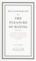 On the Pleasure of Hating. Autor: Hazlitt William. SmakLiter.pl Okładka książki On the Pleasure of Hating