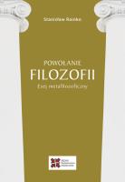 Okładka książki Powołanie filozofii Esej metafilozoficzny