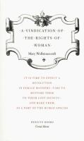 Okładka książki Vindication of the Rights of Woman