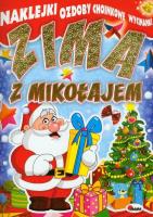Zima z Mikołajem - naklejki, ozdoby choinkowe. Autor: Opracowanie zbiorowe. SmakLiter.pl Okładka książki Zima z Mikołajem - naklejki, ozdoby choinkowe