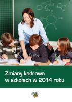 Okładka książki Zmiany kadrowe w szkołach w 2014 roku + CD