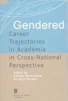 Okładka książki Gendered Career Trajectories in Academia in Cross-National Perspective