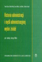 Okładka książki Historia administracji i myśli administracyjnej