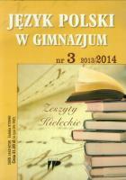 Język Polski w Gimnazjum numer 3 2013/2014. Wydawca: Wydawnictwo Pedagogiczne ZNP. SmakLiter.pl Opakowanie Język Polski w Gimnazjum numer 3 2013/2014