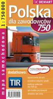 Okładka książki Mapa sam. POLSKA TIR 1:750 000 DEMART