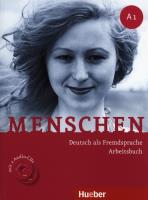 Menschen A1 Arbeitsbuch mit 2 CD. Autor: Glas-Peters Sabine, Pude Angela, Reiman Monika. SmakLiter.pl Okładka książki Menschen A1 Arbeitsbuch mit 2 CD