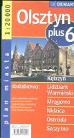 Okładka książki Olsztyn plus 6 1:20 000 plan miasta