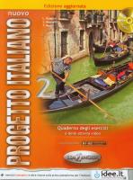 Progetto Italiano Nuovo 2 ćwiczenia. Autor: S. Magnelli, T. Matin. SmakLiter.pl Okładka książki Progetto Italiano Nuovo 2 ćwiczenia