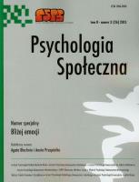 Opakowanie Psychologia społeczna t8 3(26) 2013
