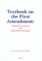 Textbook on the First Amendment: Freedom of speech and freedom of religion. Autor: Longchamps de Berier Franciszek. SmakLiter.pl Okładka książki Textbook on the First Amendment: Freedom of speech and freedom of religion