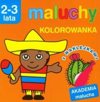 Akademia Malucha. Kolorowanka z naklejkami. Autor: Irma Pikiene. SmakLiter.pl Okładka książki Akademia Malucha. Kolorowanka z naklejkami
