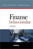 Finanse behawioralne. Autor: Krzysztof Borowski. SmakLiter.pl Okładka książki Finanse behawioralne