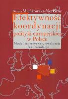 Okładka książki Efektywność koordynacji polityki europejskiej w Polsce