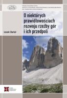 Okładka książki O niektórych prawidłowościach rozwoju rzeźby gór i ich przedpoli