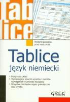 Tablice język niemiecki GREG. Autor: Agnieszka Jaszczuk. SmakLiter.pl Okładka książki Tablice język niemiecki GREG