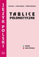 Tablice Polonistyczne PODKOWA. Autor: Irena Boruc. SmakLiter.pl Okładka książki Tablice Polonistyczne PODKOWA