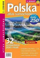 Okładka książki Atlas samoch. POLSKA - 1:250 000 DEMART