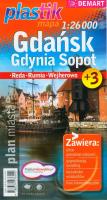 Okładka książki Gdańsk Gdynia Sopot Plastik mapa 1:26000