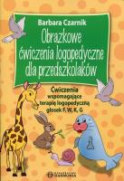Obrazkowe ćwiczenia logopedyczne... F, W, K, G. Autor: Czarnik Barbara. SmakLiter.pl Okładka książki Obrazkowe ćwiczenia logopedyczne... F, W, K, G