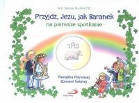 Pamiątka I Komunii Świetej. Przyjdź Jezu - biała. Autor: br. Tadeusz Ruciński FSC. SmakLiter.pl Okładka książki Pamiątka I Komunii Świetej. Przyjdź Jezu - biała
