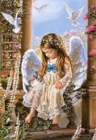 Okładka książki Puzzle 1500 Aniołek i zwierzaki CASTOR