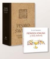 Pismo Święte ST i NT wielkie beż + I Komunia.... Autor: praca zbiorowa. SmakLiter.pl Okładka książki Pismo Święte ST i NT wielkie beż + I Komunia...