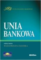 Okładka książki Unia bankowa