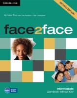 Okładka książki face2face 2ed Intermediate Workbook