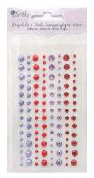 Opakowanie Kryształki i perły samoprzylepne cranberry (120 szt)