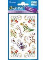 Okładka książki Naklejki tłoczone złote kwiatki