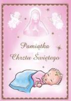 Pamiątka chrztu św. - różowa. Autor: Grzegorz Grochowski. SmakLiter.pl Okładka książki Pamiątka chrztu św. - różowa